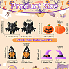 8Pcs 4 Styles Halloween Food Grade Silicone Focal Beads SIL-YW0002-17-2