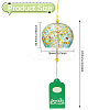 Japanese Glass Polka Dot Half Round Wind Chimes HJEW-WH0069-22B-2
