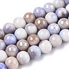 Ombre Effect Dyed Crackle Glass Round Beads Strands GLAA-T031-10mm-01B-A-1