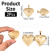 2Pcs 316 Surgical Stainless Steel Locket Pendants STAS-YW0003-16G-3