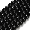Natural Black Onyx(Dyed & Heated) Beads Strands X-G-H329-C06-6mm-2