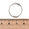 304 Stainless Steel Adjustable Open Cuff Statement Rings RJEW-C083-19P-04-5