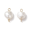 Electroplated Shell Pearl Nuggets Links PALLOY-JF04646-01-1
