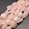 Natural Rose Quartz Nuggets Beads Strands G-P091-25B-1