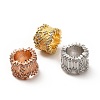 Rack Plating Brass Micro Pave Cubic Zirconia European Beads KK-C010-36-1