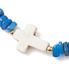 6Pcs 6 Colors Natural Freshwater Shell Chip Beaded Stretch Bracelets BJEW-JB12725-4