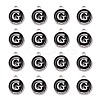 Platinum Plated Alloy Charms LS-ENAM-S118-02G-P-2