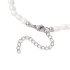 Natural Keshi Pearl Two Sides Polished Beaded Necklaces for Women NJEW-JN05336-02-5