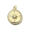 Brass Micro Pave Cubic Zirconia Pendants KK-C090-24G-1