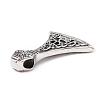 Tibetan Style 304 Stainless Steel Pendants STAS-P305-45AS-2