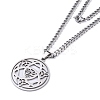 Non-Tarnish 201 Stainless Steel Pendant Necklaces NJEW-C042-01P-2