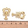 304 Stainless Steel Lobster with Heart Pendants STAS-T067-26G-3