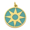 Ion Plating(IP) 304 Stainless Steel Enamel Pendants STAS-Z104-03G-1