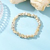 Natural Trochus Shell Beads Stretch Bracelets for Men Women BJEW-JB11685-1