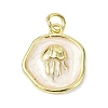 Ocean Theme Brass Enamel Pendants KK-H270-06G-08-1
