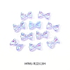 Electroplated Bowknot Resin Cabochons MRMJ-R128-16H-2
