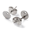 Non-Tarnish 201 Stainless Steel Flat Round Stud Earring Findings STAS-K259-18A-P-2
