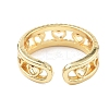 Brass Micro Pave Cubic Zirconia Cuff Rings for Women RJEW-U031-01G-3
