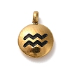 304 Stainless Steel Black Enamel Charms LS-STAS-R009-02G-10-1