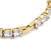 Rack Plating Brass Micro Pave Cubic Zirconia Chain Bracelets BJEW-P341-06A-G-3