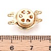 Rack Plating Flower Brass Box Clasps KK-QA183-99G-3