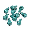 Dyed Synthetic Turquoise 3 Hole Guru Beads G-C198-01A-07-1