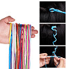 16 Bags 16 Style Metallic/Polyester/Organza/Yarn Cords Cords Hair Braiding String OHAR-KS0001-01-4
