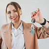 6Pcs 3 Styles Moon & Star Alloy Swivel Lobster Claw Clasps & Brass Cable Chains AJEW-UN00041-5