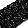 Natural Black Tourmaline Beads Strands G-I389-A30-A-2