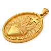 Religion Golden Tone 304 Stainless Steel Pendants STAS-K289-01G-02-2