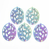 Ion Plating(IP) 201 Stainless Steel Filigree Pendants X-STAS-T057-26-1