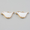 Electroplate Natural Freshwater Shell Pendants SHEL-T017-05-2