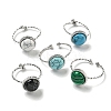 304 Stainless Steel Open Cuff Rings RJEW-C079-05P-1