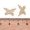 Brass Micro Pave Cubic Zirconia Charms KK-B102-07G-3