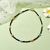 Synthetic Crackle Quartz Beaded Necklaces for Women NJEW-JN04801-2