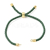 Adjustable Round Braided Microfiber Leather Cord Bracelet Making KK-CBAC260-01G-25-1