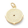 Brass Micro Pave Cubic Zirconia Pendants ZIRC-P200-14C-G-3