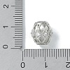 Rack Plating Brass Micro Pave Clear Cubic Zirconia Beads KK-A220-13P-3