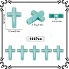 100Pcs Plastic Imitation Turquoise Beads KY-SC0002-18B-2