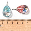 Transparent Glass Pendants GLAA-M048-05-3