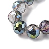 Transparent Electroplate Glass Beads Strands EGLA-N002-34H-F05-3