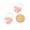 Electroplated Natural Quartz Wire Wrapped Earrings for Girl Women EJEW-JE04645-01-4