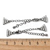 Brass Micro Pave Cubic Zirconia Chain Extender with Glass KK-U052-20B-3