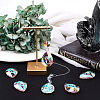 Faceted Teardrop Transparent Glass Pendants GLAA-SP0001-19A-4