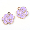 Light Gold Alloy Enamel Pendants ENAM-Q032-06C-1