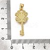 Brass Micro Pave Cubic Zirconia Shell Pendants KK-D328-15G-3