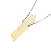 Natural Quartz Crystal Nuggets Pendant Necklace with 304 Stainless Steel Cable Chains NJEW-JN03844-6