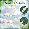 30Pcs 10 Styles Wooden Beaded Pendant Decorations HJEW-AB00736-4