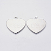 Tarnish Resistant 201 Stainless Steel Stamping Blank Tag Pendants STAS-F139-031P-1