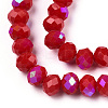 Electroplate Opaque Solid Color Glass Beads Strands LS-EGLA-A034-P4mm-L21-2